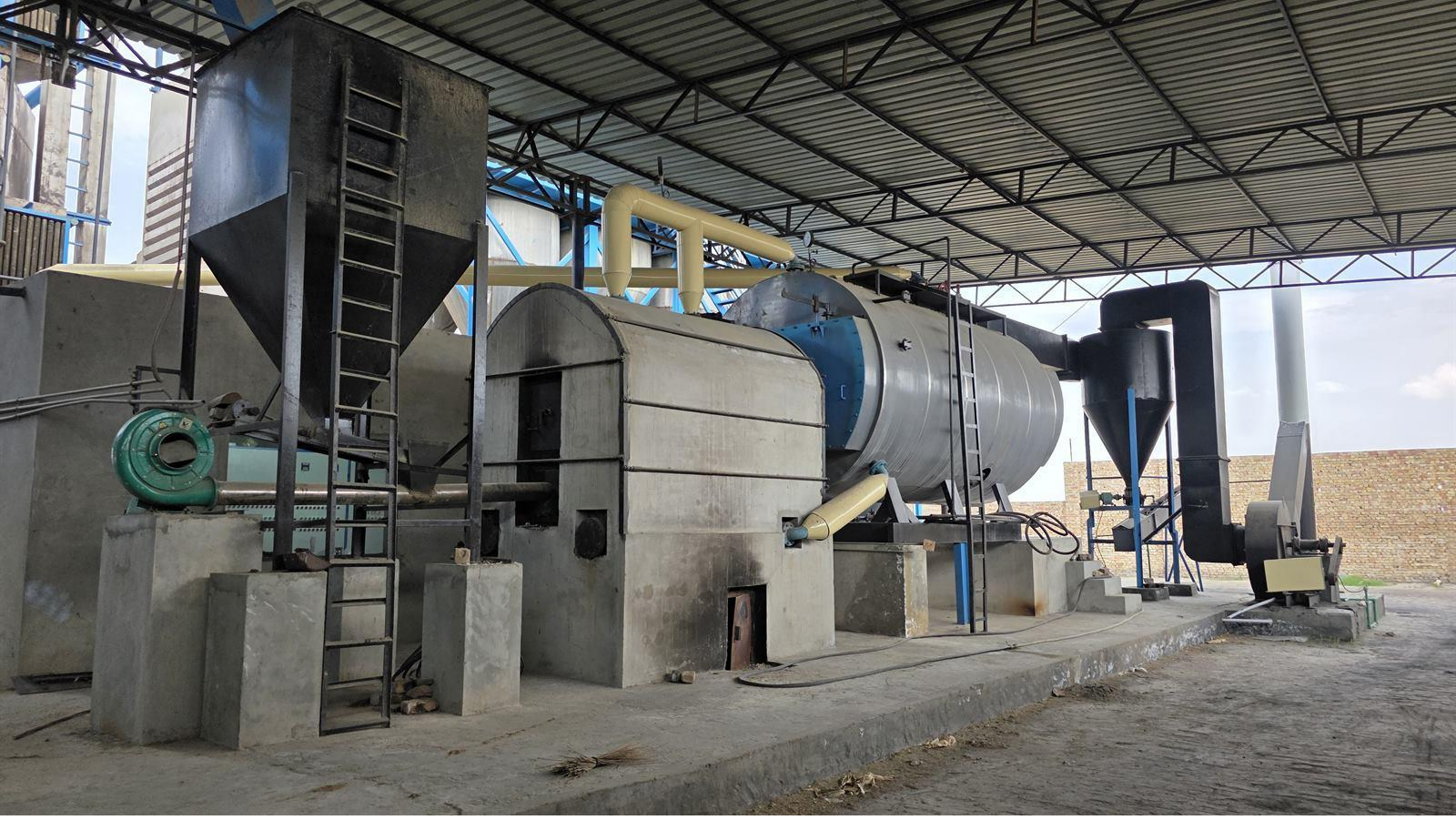 Boiler and utility installation at the rice mill.